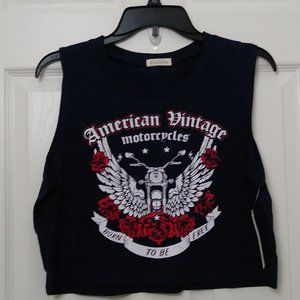 Crop Tee Shirt American Vintage Motorcycles by Occasion